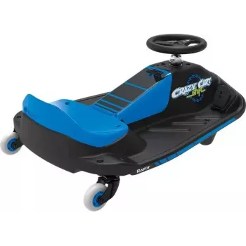 Elektrinis dreifo kartas Razor Crazy Cart Shift — mėlynas, 90 W variklis, 12 V baterija, iki 13 km/val., maks. naudotojo svoris 54 kg