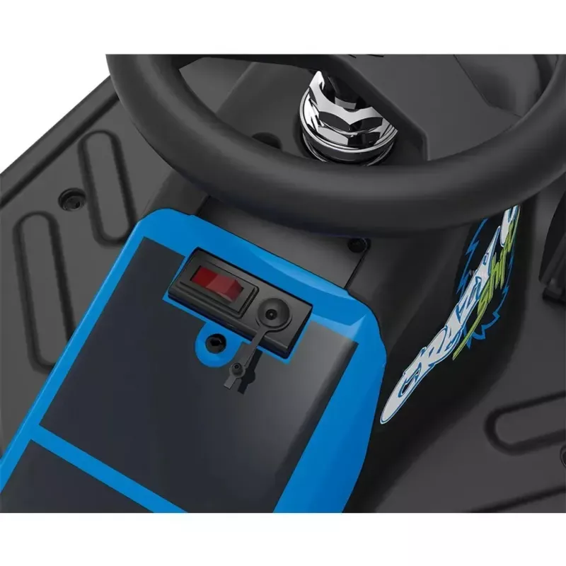Elektrinis dreifo kartas Razor Crazy Cart Shift — mėlynas, 90 W variklis, 12 V baterija, iki 13 km/val., maks. naudotojo svoris 54 kg