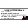 Statybinis rinkinys „Cobi Blocks Panzer 38 VZ.38“ 690 elementų – mastelio modelio konstravimo rinkinys