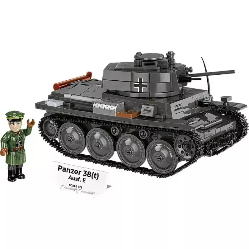 Statybinis rinkinys „Cobi Blocks Panzer 38 VZ.38“ 690 elementų – mastelio modelio konstravimo rinkinys