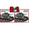 Statybinis rinkinys „Cobi Blocks Panzer 38 VZ.38“ 690 elementų – mastelio modelio konstravimo rinkinys