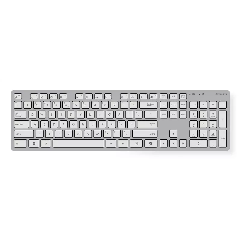 ASUS W5000 belaidis klaviatūros ir pelės rinkinys, pelė pridedama, universalus, RF belaidis, balta