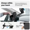 Automobilio laikiklis Crong Carclip prietaisų skydui ir priekiniam stiklui, pasyvus, išmaniesiems telefonams, juodas (anglies pluošto imitacija)