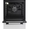 Whirlpool W5V5LCW laisvai pastatoma viryklė Elektrinė Keraminė kaitlentė Juoda, Balta