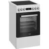 Whirlpool W5V5LCW laisvai pastatoma viryklė Elektrinė Keraminė kaitlentė Juoda, Balta