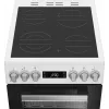 Whirlpool W5V5LCW laisvai pastatoma viryklė Elektrinė Keraminė kaitlentė Juoda, Balta