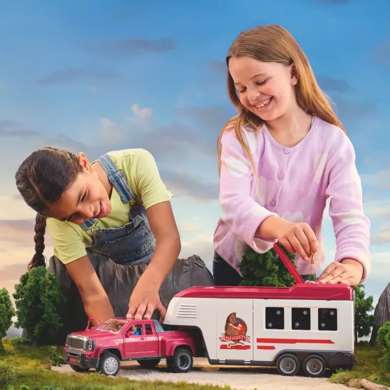 schleich Lakeside Truck and Trailer, gyvūnas, arkliai, 5 m., įvairiaspalvis