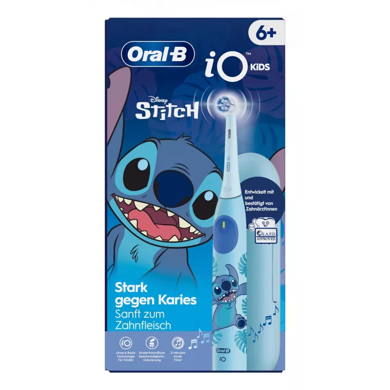 Oral-B iO Kids Stitch vaikiškas sukantis dantų šepetėlis mėlynas