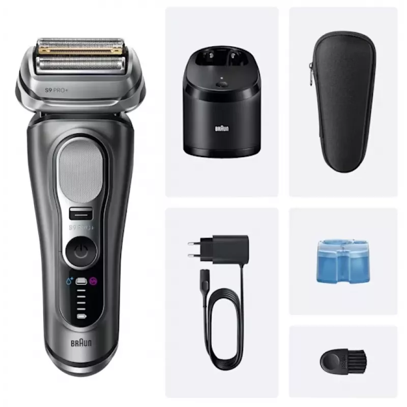 Braun Series 9 Pro+ 9655cc folijos skustuvas kirpiklis Pilka