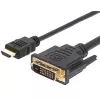Techly vaizdo kabelis HDMI į DVI-D M / M 3m ICOC HDMI-D-030, 3 m, HDMI, DVI-D, Vyr., Vyr., Auksas