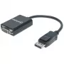 Manhattan DisplayPort į VGA HD15 keitiklio kabelis, 15 cm, kištukas į lizdą, aktyvus, DP su fiksatoriumi, juodas, garantija visam eksploatavimo laikui, atitinka DP2VGA2.