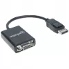 Manhattan DisplayPort į VGA HD15 keitiklio kabelis, 15 cm, kištukas į lizdą, aktyvus, DP su fiksatoriumi, juodas, garantija visam eksploatavimo laikui, atitinka DP2VGA2.