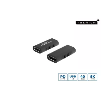Microconnect USB3.2CFFA kabelio lyties keitiklis USB C juodas