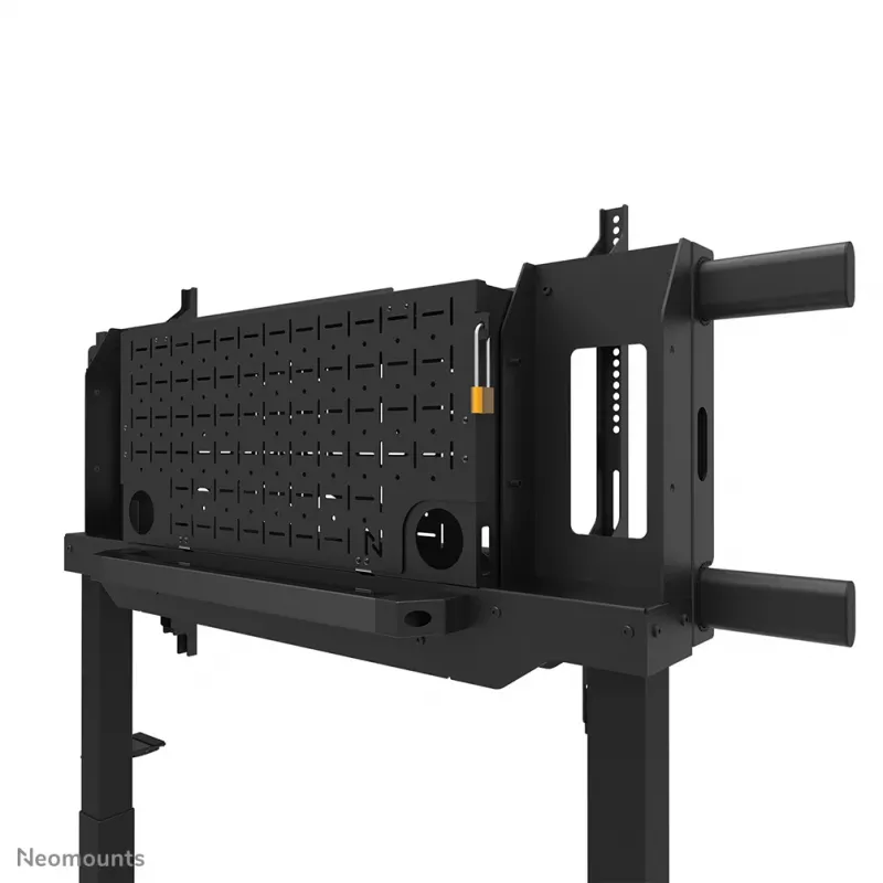 TV vežimėlis Neomounts FL55-975BL1 motorizuotas 75–115 colių ekranams, plieninis, juodas, maks. 160 kg, aukštis 2154 mm