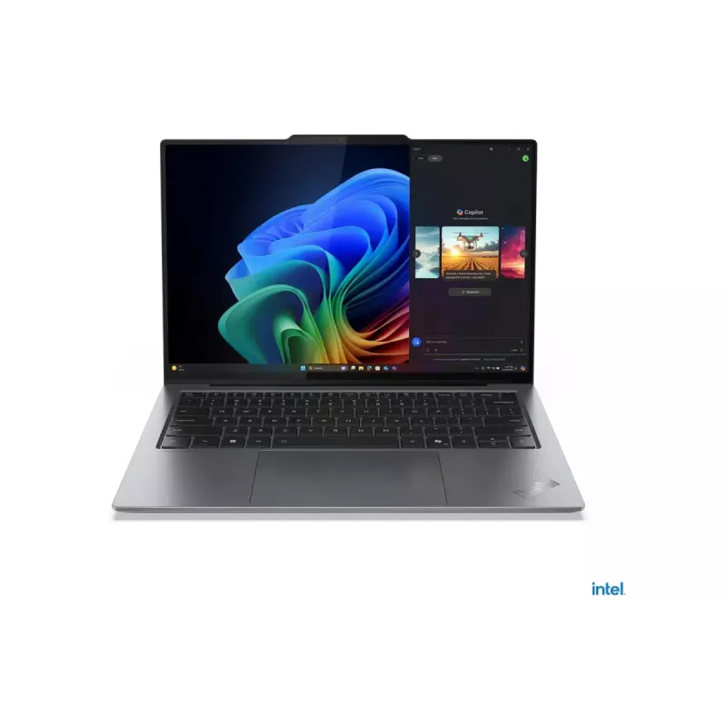 Nešiojamasis kompiuteris Lenovo ThinkPad X9-14 Gen 1 — 14 colių WUXGA, 16GB RAM, 512GB SSD, Intel Arc integruota grafika, Windows 11 Pro, pirštų antspaudų skaitytuvas, angliška klaviatūra, pilkas