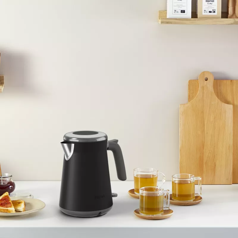 Elektrinis virdulys Tefal KI6668E0 — 1.7 l, 2400 W, nerūdijančio plieno korpusas, juodas