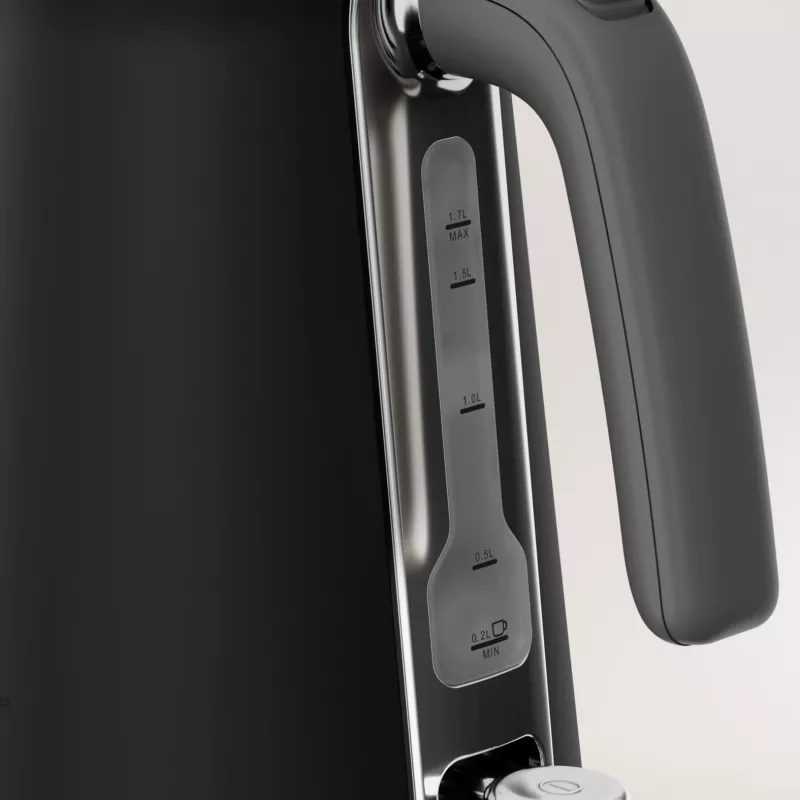 Elektrinis virdulys Tefal KI6668E0 — 1.7 l, 2400 W, nerūdijančio plieno korpusas, juodas