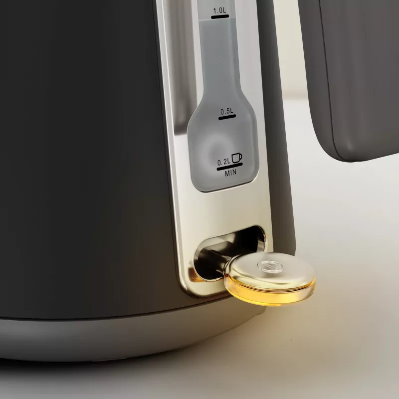 Elektrinis virdulys Tefal KI6668E0 — 1.7 l, 2400 W, nerūdijančio plieno korpusas, juodas