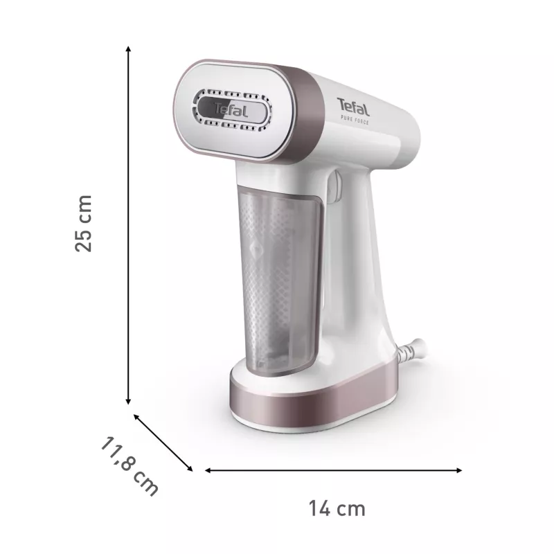 Tefal Pure Force DT8765E0 drabužių garintuvas Rankinis drabužių garintuvas 0,18 L 1800 W Juoda, Cinamono spalva