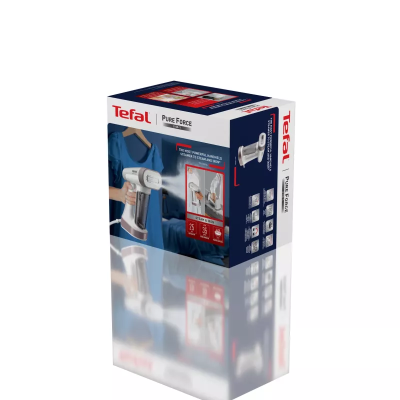Tefal Pure Force DT8765E0 drabužių garintuvas Rankinis drabužių garintuvas 0,18 L 1800 W Juoda, Cinamono spalva
