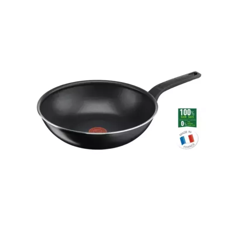 Wok/keptuvė troškinimui Tefal Simply Clean B5671953, 28 cm, aliuminis, neprideganti titano danga, Thermo-Spot