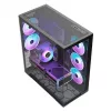 Full-tower PC korpusas MODECOM Volcano SPACE XL ARGB — Full Tower, E-ATX palaikymas, grūdintas stiklas, ARGB, iki 440 mm GPU