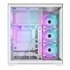 PC pilno bokšto korpusas MODECOM Volcano SPACE XL ARGB FULL TOWER 5F White — ATX, grūdintas stiklas, ARGB, USB-C