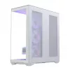 PC pilno bokšto korpusas MODECOM Volcano SPACE XL ARGB FULL TOWER 5F White — ATX, grūdintas stiklas, ARGB, USB-C