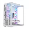 PC pilno bokšto korpusas MODECOM Volcano SPACE XL ARGB FULL TOWER 5F White — ATX, grūdintas stiklas, ARGB, USB-C