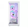 PC pilno bokšto korpusas MODECOM Volcano SPACE XL ARGB FULL TOWER 5F White — ATX, grūdintas stiklas, ARGB, USB-C