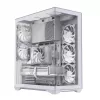 PC pilno bokšto korpusas MODECOM Volcano SPACE XL ARGB FULL TOWER 5F White — ATX, grūdintas stiklas, ARGB, USB-C