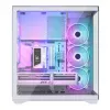 PC pilno bokšto korpusas MODECOM Volcano SPACE XL ARGB FULL TOWER 5F White — ATX, grūdintas stiklas, ARGB, USB-C