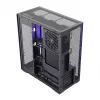 Full-Tower PC korpusas MODECOM Volcano SPACE XL NF — juodas, grūdintas stiklas, ARGB, palaiko micro-ATX, iki 44 cm GPU, 3×3,5 colio/4×2,5 colio nišos, USB-A 2×, USB-C 1×