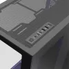 Full-Tower PC korpusas MODECOM Volcano SPACE XL NF — juodas, grūdintas stiklas, ARGB, palaiko micro-ATX, iki 44 cm GPU, 3×3,5 colio/4×2,5 colio nišos, USB-A 2×, USB-C 1×