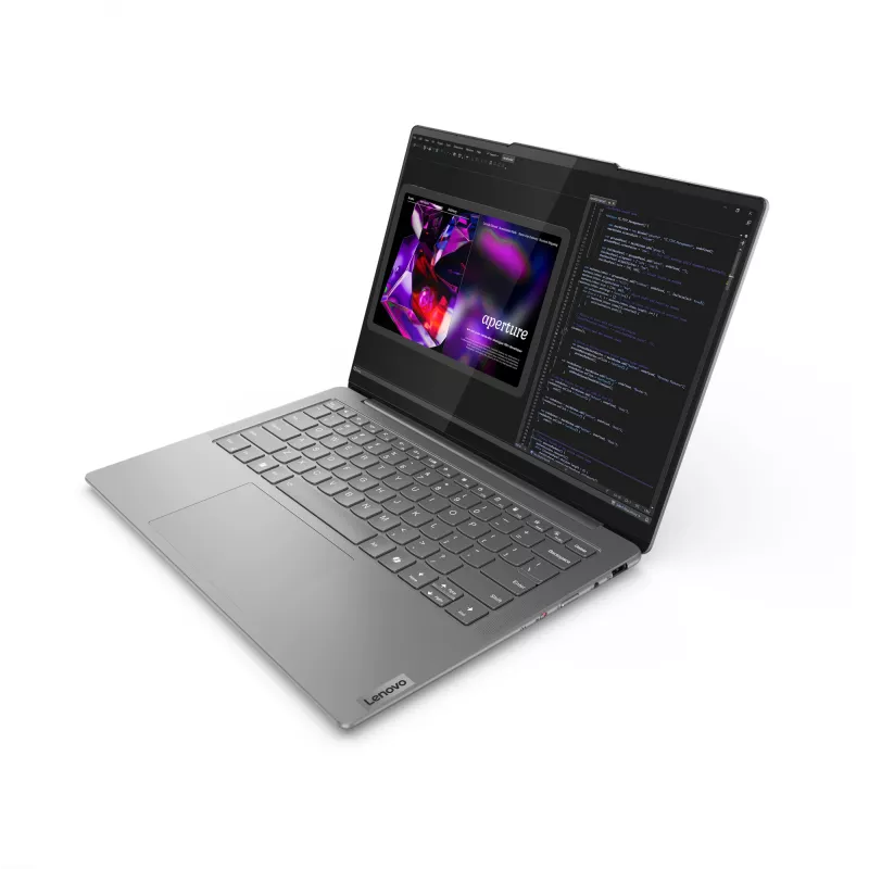 Lenovo Yoga plonas 7 14IMH9 Intel Core Ultra 5 125H Nešiojamasis kompiuteris 35,6 cm (14 colių) WUXGA 16 GB LPDDR5x-SDRAM 512 GB SSD Wi-Fi 6E (802.11ax) Windows 11 Home Vokiška pilka