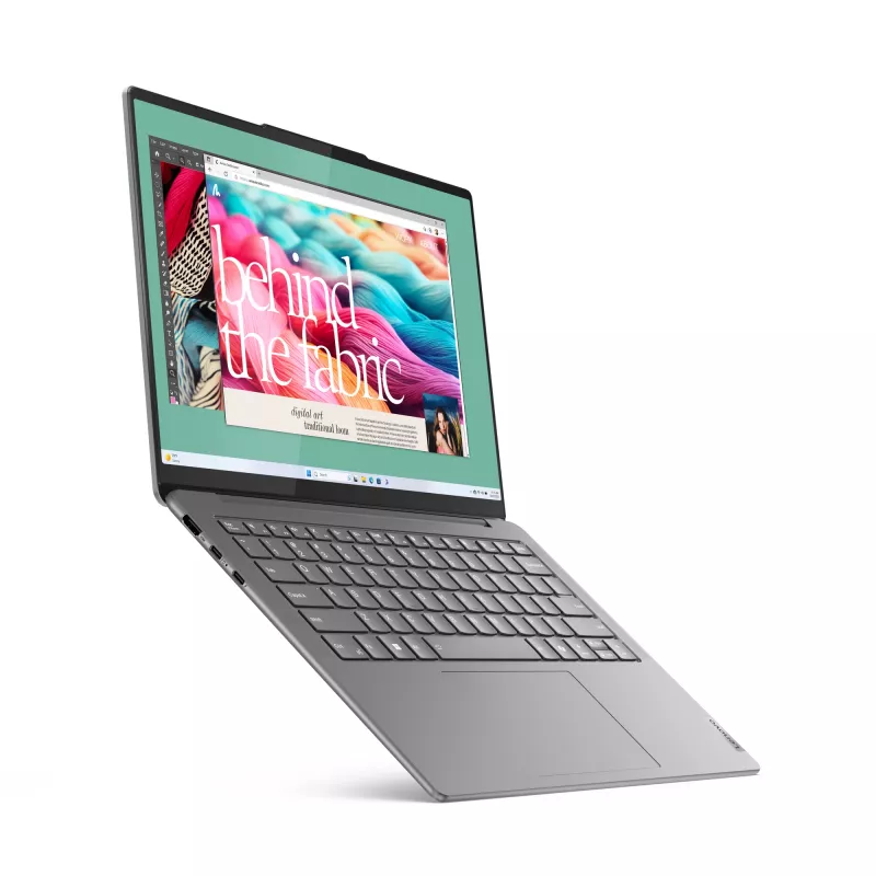 Lenovo Yoga plonas 7 14IMH9 Intel Core Ultra 5 125H Nešiojamasis kompiuteris 35,6 cm (14 colių) WUXGA 16 GB LPDDR5x-SDRAM 512 GB SSD Wi-Fi 6E (802.11ax) Windows 11 Home Vokiška pilka
