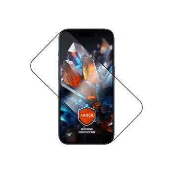 Ekrano apsauga FIXED, skirta Apple iPhone 17 Pro — grūdintas stiklas, juoda, Armor su apsauga nuo dulkių aplikatoriumi ir AR sluoksniu