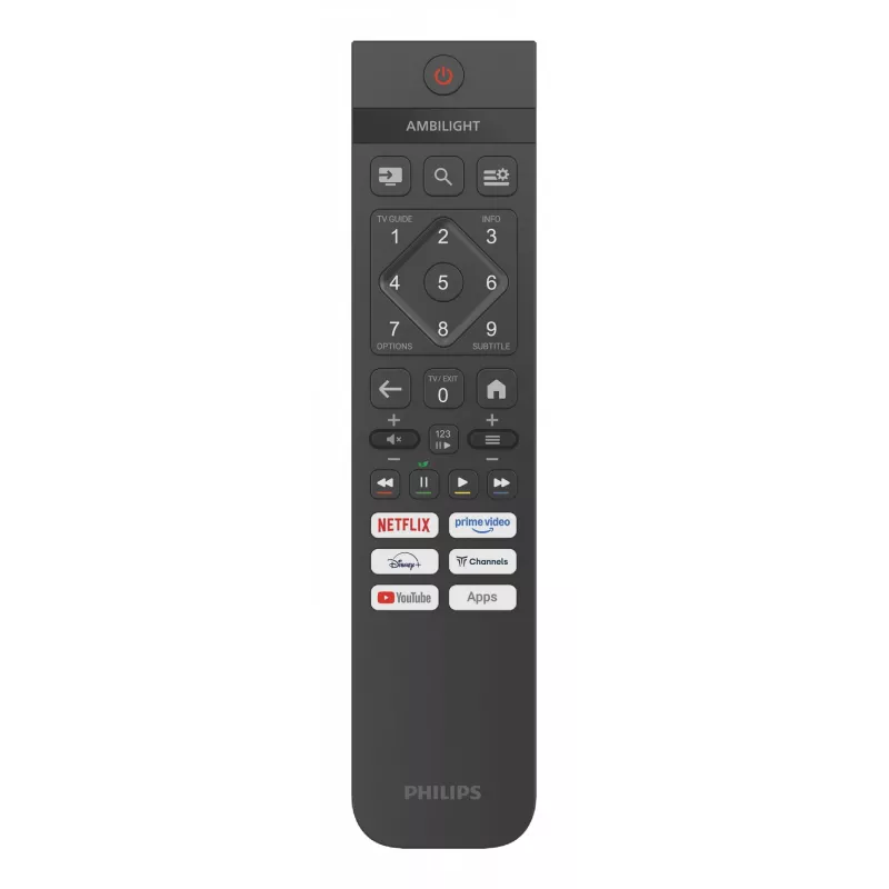 TV Philips 43PUS8450/12 43 colių QLED 4K Ultra HD, 3840×2160, Titan OS, Wi‑Fi, Ethernet, Juoda