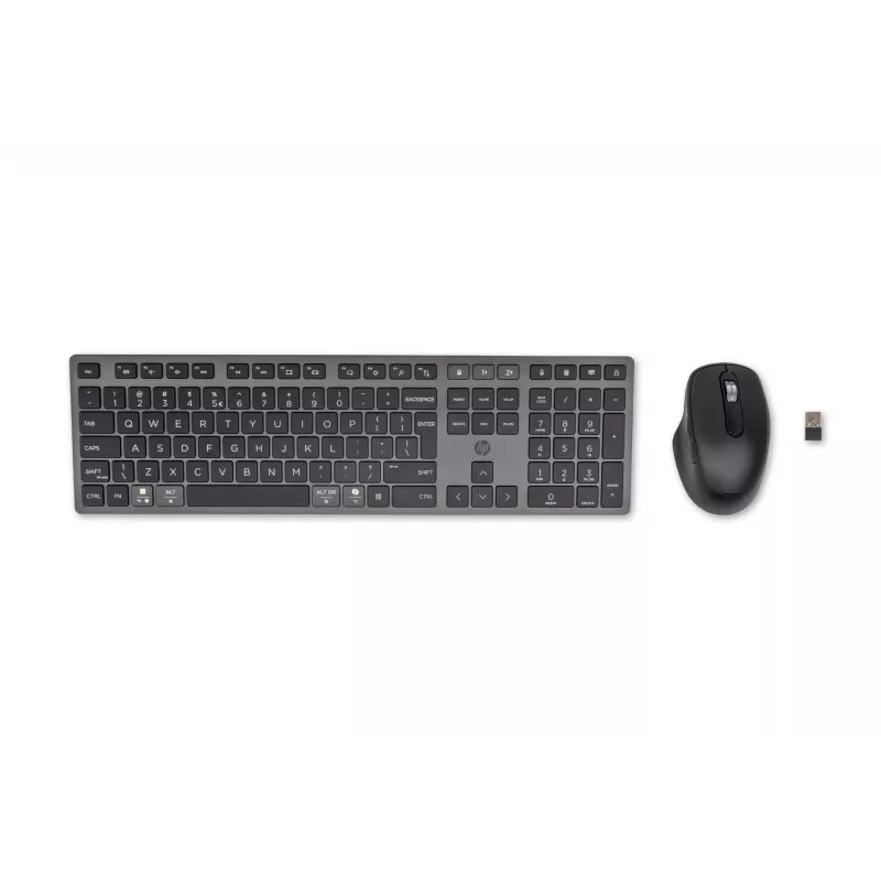 HP 720 kelių įrenginių įkraunama belaidė klaviatūra ir pelės rinkinys