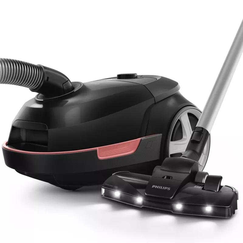 Cilindrinis dulkių siurblys Philips XD6142/12 — 900 W, 4 L dulkių maišelis, HEPA filtras, juodas