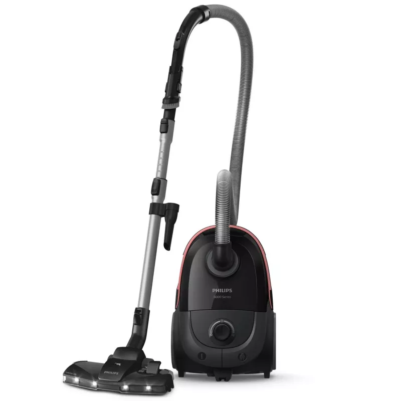 Cilindrinis dulkių siurblys Philips XD6142/12 — 900 W, 4 L dulkių maišelis, HEPA filtras, juodas