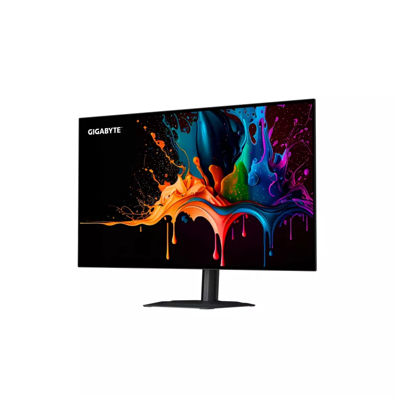 GIGABYTE MO27Q28G 27 colių OLED QHD žaidimų monitorius - 2560 x 1440, 280Hz, 0,03ms, 335 cd/m², Display HDR True Juoda 500, HDMI 2.1, Displayport 1.4