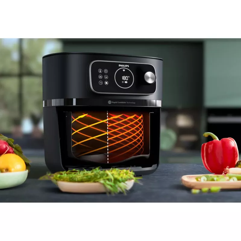 Philips HD9876/90 Airfryer 7000 serijos, 8,3 L, 2200 W, juodas