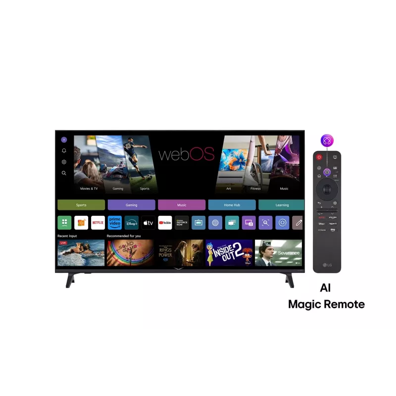 LG QNED AI 65QNED70A6A TV 165,1 cm (65 colių) 4K Ultra HD išmanusis televizorius Wi-Fi juodas