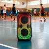 Garsiakalbių sistema BLAUPUNKT PB60X — 120W RMS, Bluetooth A2DP, FM, LED ekranas, 7000mAh baterija, 18 val., AUX, nuotolinis valdymas, 568×322×321 mm