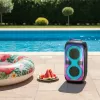 Garsiakalbių sistema BLAUPUNKT PB60X — 120W RMS, Bluetooth A2DP, FM, LED ekranas, 7000mAh baterija, 18 val., AUX, nuotolinis valdymas, 568×322×321 mm