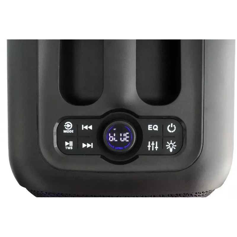 Vidaus/lauko garso sistema BLAUPUNKT PB6LED — 40 W RMS, Bluetooth, FM, MicroSD, LED ekranas, 4500 mAh baterija