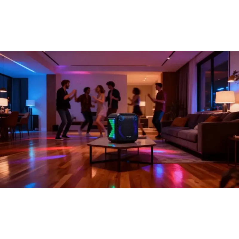Vidaus/lauko garso sistema BLAUPUNKT PB6LED — 40 W RMS, Bluetooth, FM, MicroSD, LED ekranas, 4500 mAh baterija