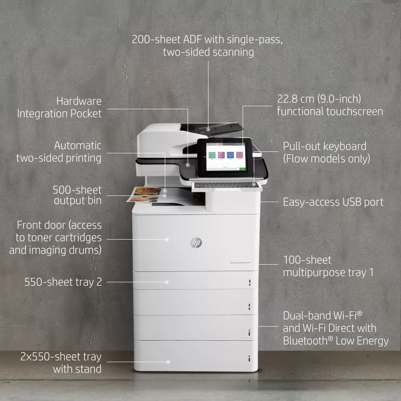 Daugiafunkcis įrenginys HP Color LaserJet Enterprise Flow MFP M776z spalvotas lazerinis spausdinimas