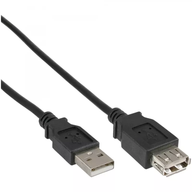 USB 2.0 ilginimo kabelis Type A kištukas/kištukinis lizdas InLine 34605B juodas 5m